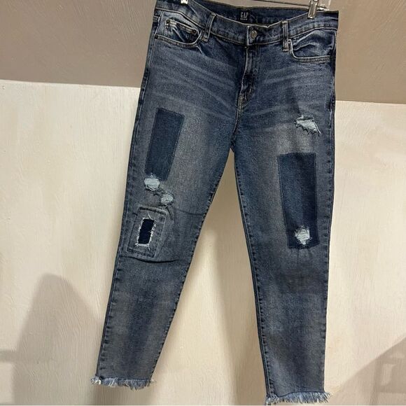 Gap Patchwork True Skinny Jeans with raw hem - Picture 5 of 12